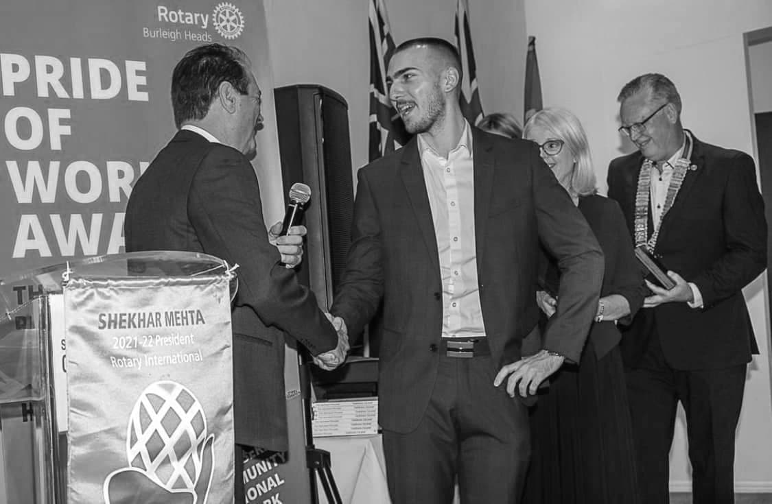 James Topalov, Managing Director of Apto Digital, at the 2021 Rotary awards night